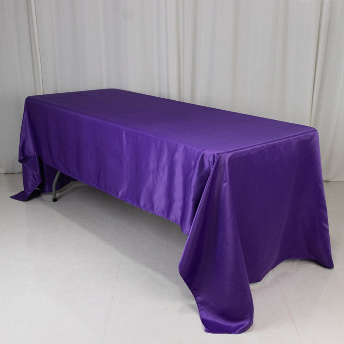 60" x 126" Lamour Satin Rectangular Tablecloth