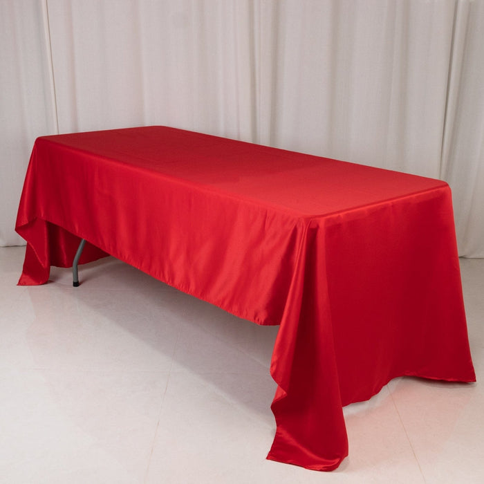 60" x 126" Lamour Satin Rectangular Tablecloth