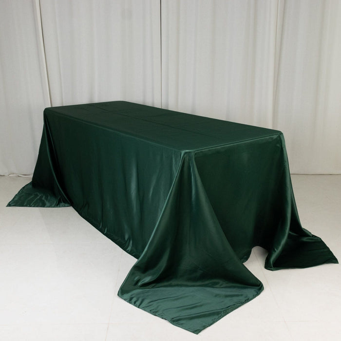 90" x 132" Lamour Satin Rectangular Tablecloth