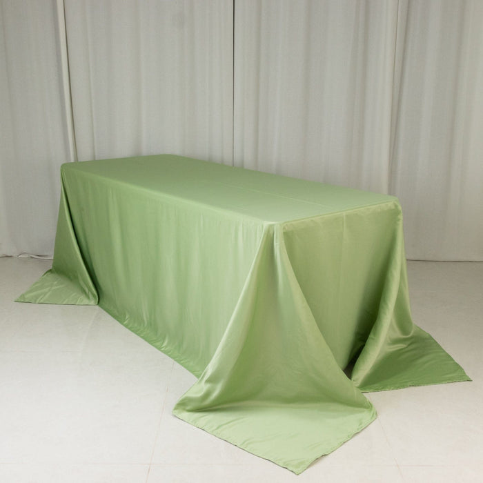 90" x 132" Lamour Satin Rectangular Tablecloth