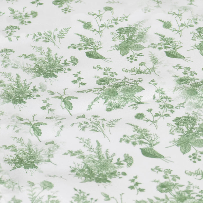 90" x 132" Floral Polyester Rectangular Tablecloth - Dusty Sage Green