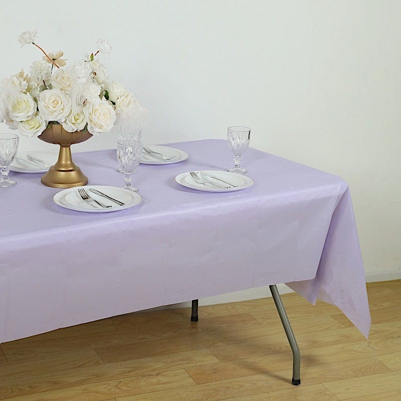 5 pcs 54x108" Disposable Plastic Table Covers Tablecloths