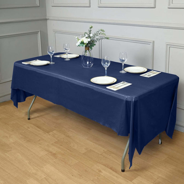 5 pcs 54x108" Disposable Plastic Table Covers Tablecloths