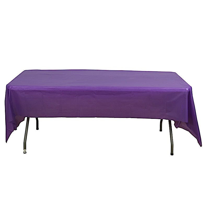 5 pcs 54x108" Disposable Plastic Table Covers Tablecloths