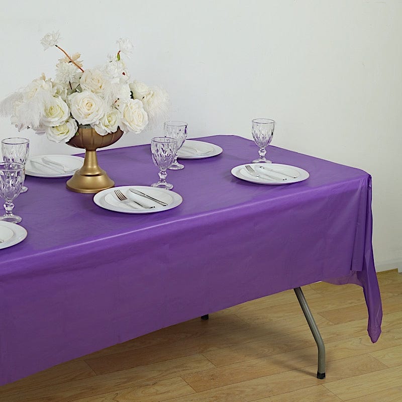5 pcs 54x108" Disposable Plastic Table Covers Tablecloths