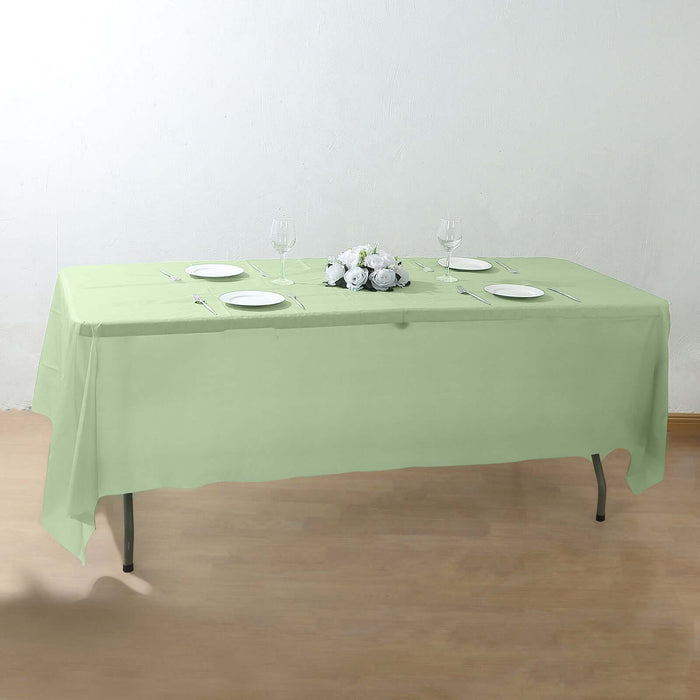 5 pcs 54x108" Disposable Plastic Table Covers Tablecloths