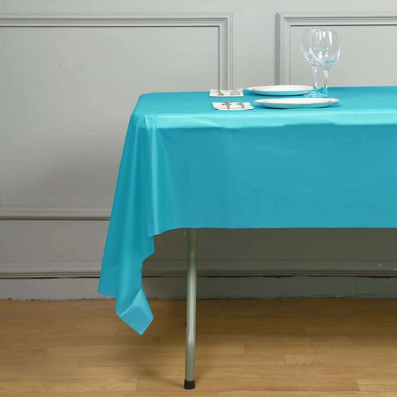 5 pcs 54x108" Disposable Plastic Table Covers Tablecloths