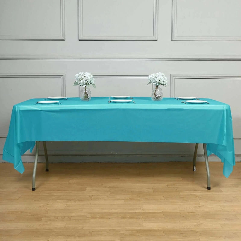 5 pcs 54x108" Disposable Plastic Table Covers Tablecloths