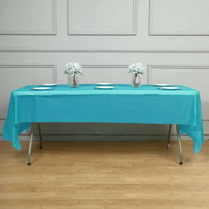 5 pcs 54x108" Disposable Plastic Table Covers Tablecloths