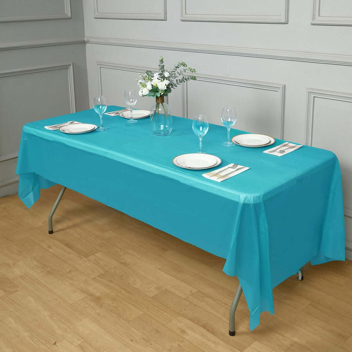 5 pcs 54x108" Disposable Plastic Table Covers Tablecloths