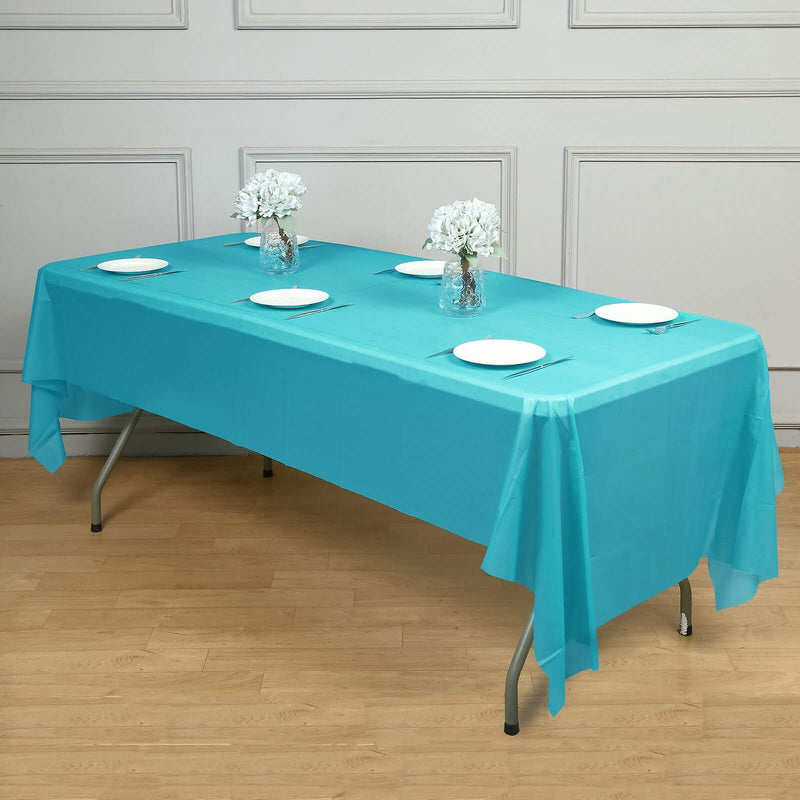 5 pcs 54x108" Disposable Plastic Table Covers Tablecloths
