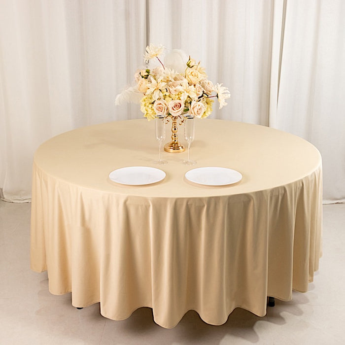 108" Premium Scuba Round Tablecloth