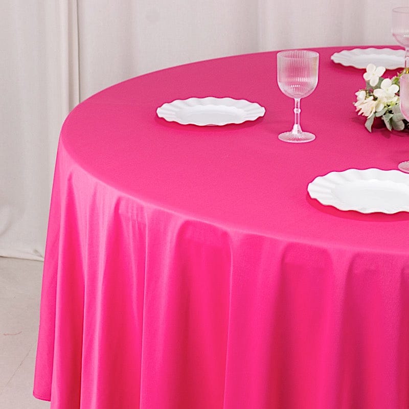 108" Premium Scuba Round Tablecloth
