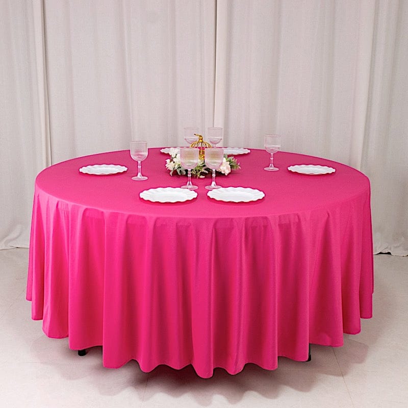 108" Premium Scuba Round Tablecloth