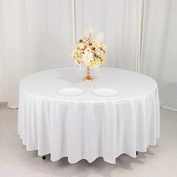 108" Premium Scuba Round Tablecloth