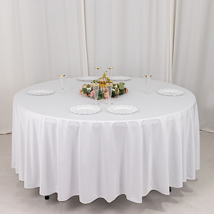 108" Scuba Polyester Round Tablecloth Wedding Table Linens