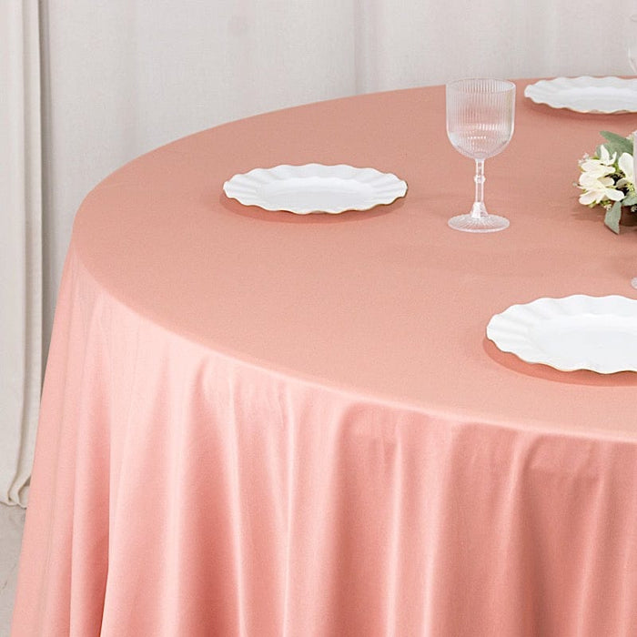 120" Scuba Polyester Round Tablecloth Wedding Table Linens