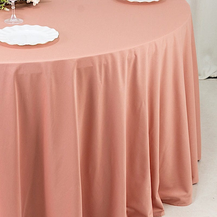 120" Scuba Polyester Round Tablecloth Wedding Table Linens