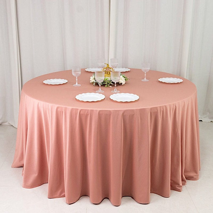 120" Scuba Polyester Round Tablecloth Wedding Table Linens