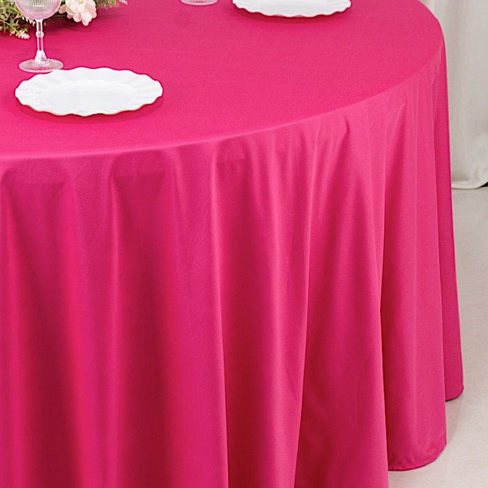 120" Scuba Polyester Round Tablecloth Wedding Table Linens