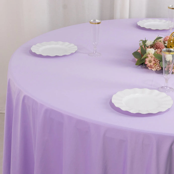 120" Scuba Polyester Round Tablecloth Wedding Table Linens