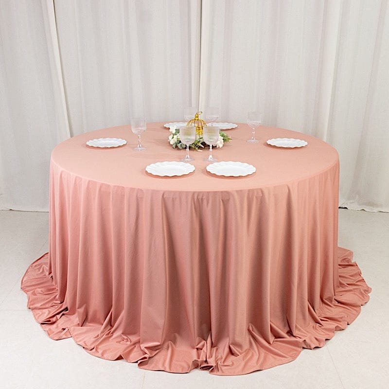 132" Scuba Polyester Round Tablecloth Wedding Table Linens