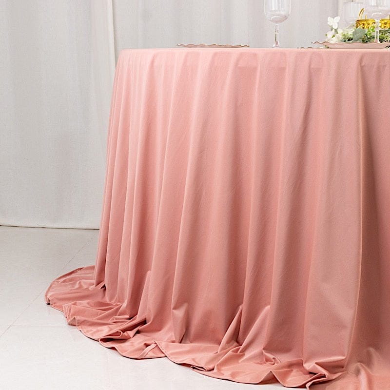132" Scuba Polyester Round Tablecloth Wedding Table Linens