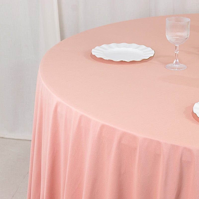 132" Scuba Polyester Round Tablecloth Wedding Table Linens