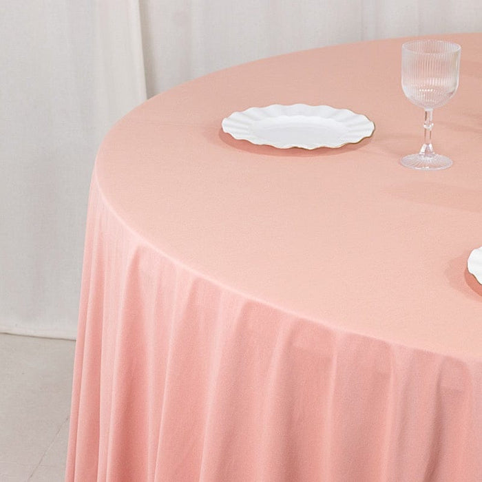 132" Scuba Polyester Round Tablecloth Wedding Table Linens