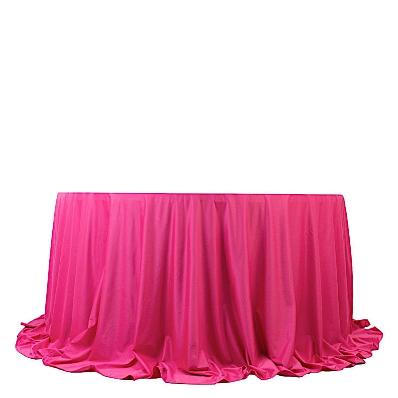 132" Scuba Polyester Round Tablecloth Wedding Table Linens