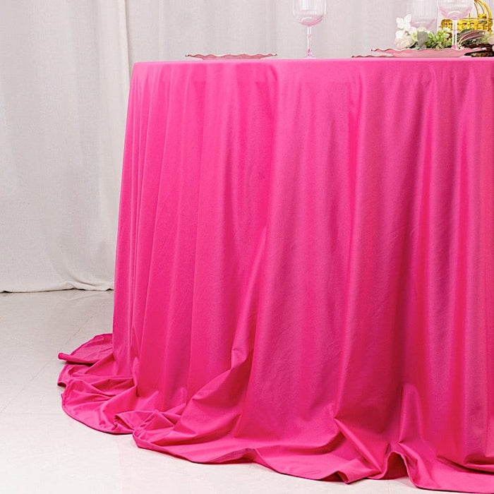 132" Scuba Polyester Round Tablecloth Wedding Table Linens