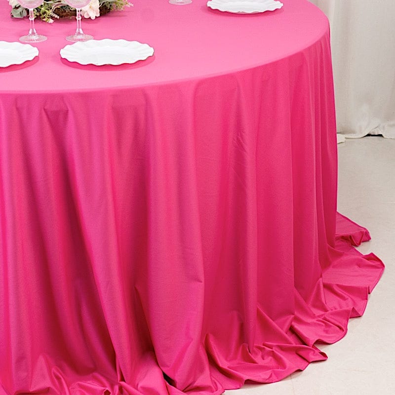 132" Scuba Polyester Round Tablecloth Wedding Table Linens