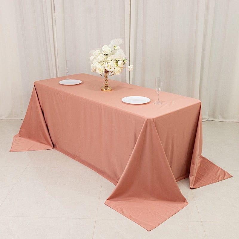 90" x 132" Scuba Polyester Rectangular Tablecloth