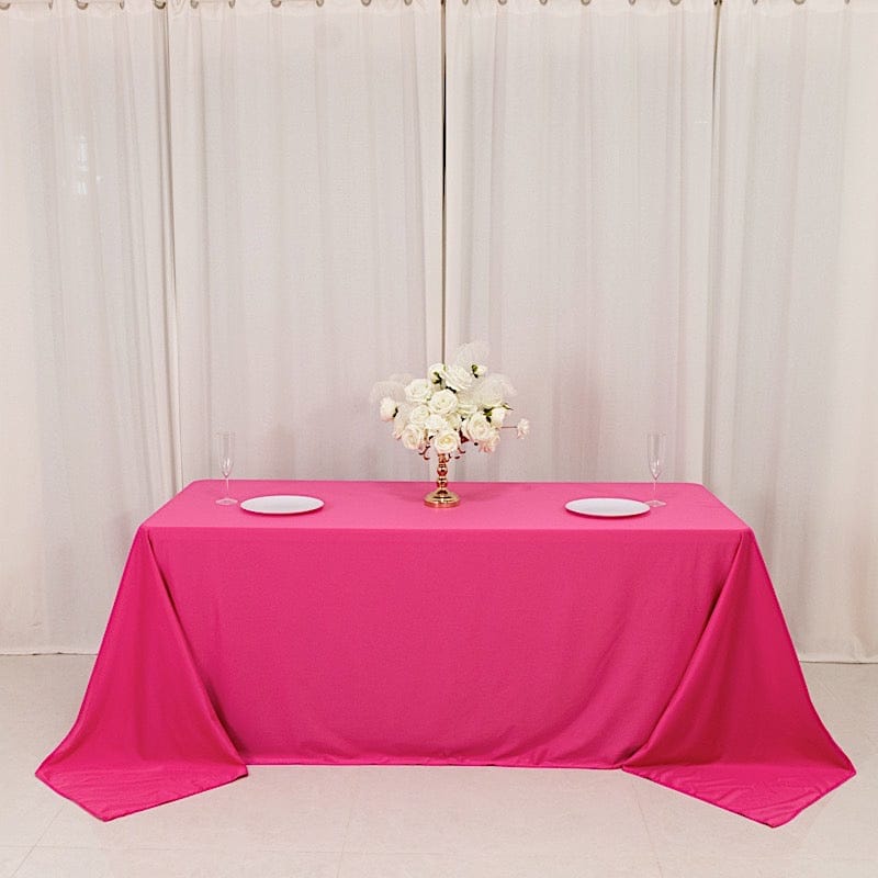90" x 132" Scuba Polyester Rectangular Tablecloth