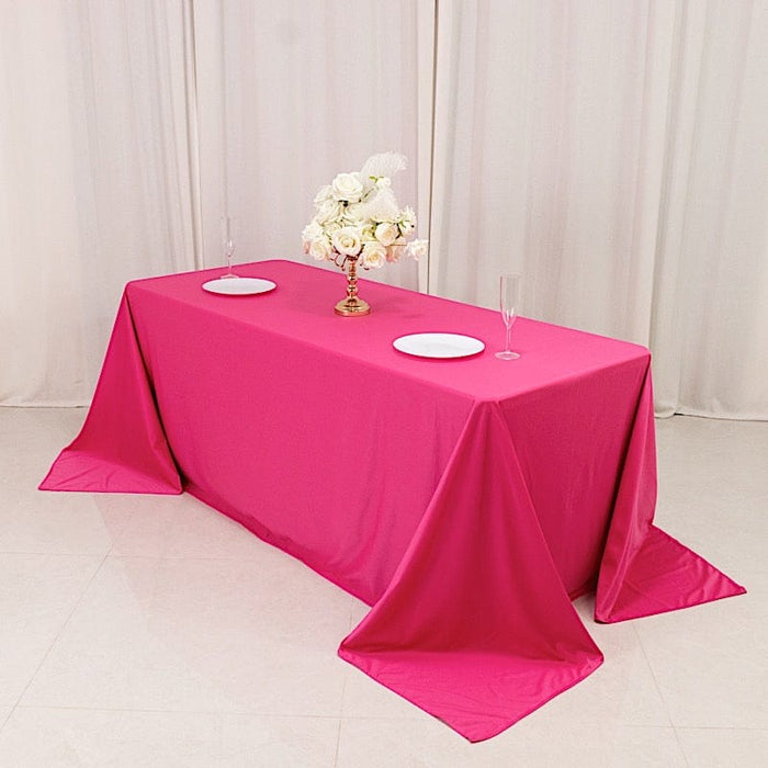 90" x 132" Scuba Polyester Rectangular Tablecloth