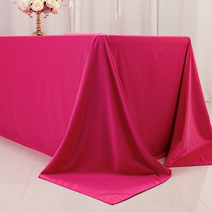 90" x 156" Scuba Polyester Rectangular Tablecloth