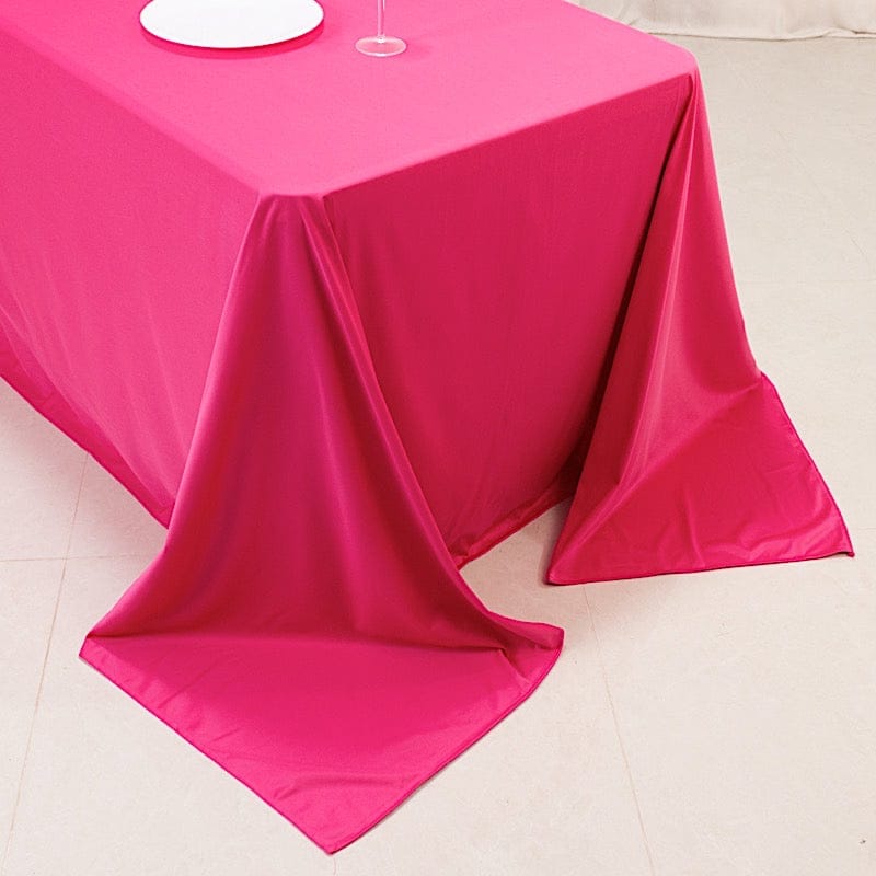 90" x 156" Scuba Polyester Rectangular Tablecloth