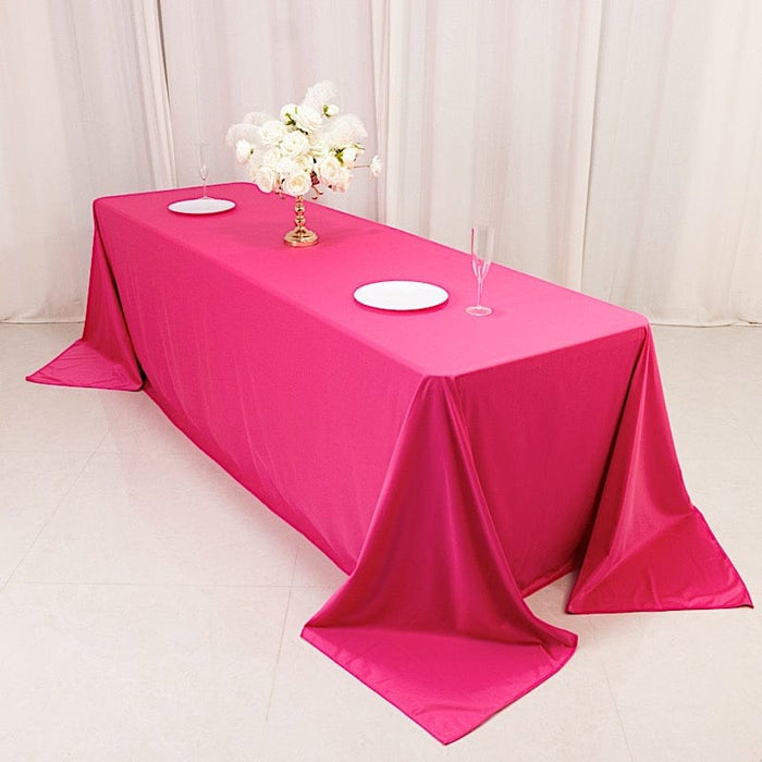 90" x 156" Scuba Polyester Rectangular Tablecloth