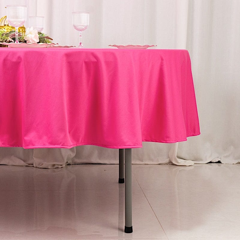 90" Premium Scuba Round Tablecloth