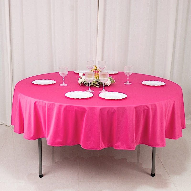 90" Premium Scuba Round Tablecloth