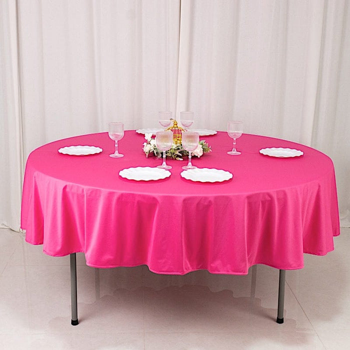 90" Premium Scuba Round Tablecloth