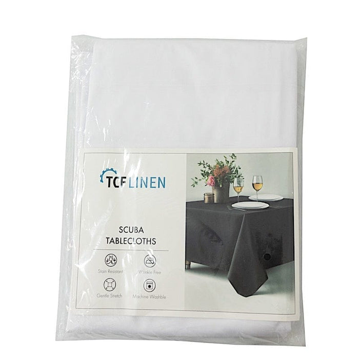 60" x 102" Fire Retardant Polyester Scuba Rectangle Tablecloth