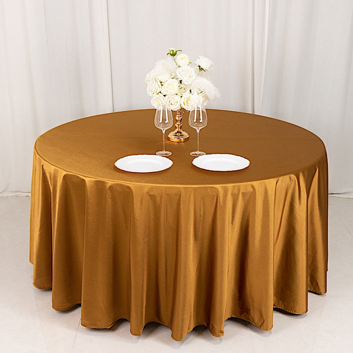 120" Scuba Polyester Round Tablecloth Wedding Table Linens