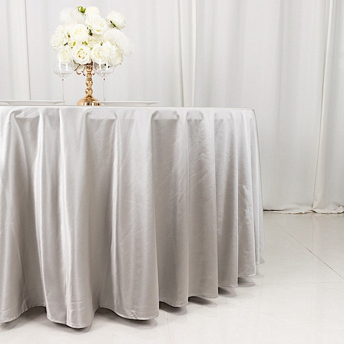 120" Scuba Polyester Round Tablecloth Wedding Table Linens