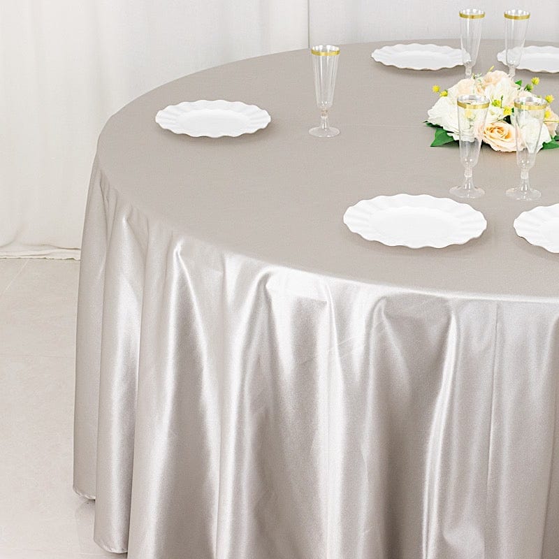 120" Scuba Polyester Round Tablecloth Wedding Table Linens