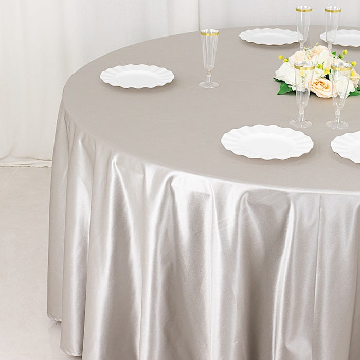 120" Scuba Polyester Round Tablecloth Wedding Table Linens