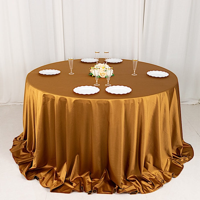 132" Scuba Polyester Round Tablecloth Wedding Table Linens