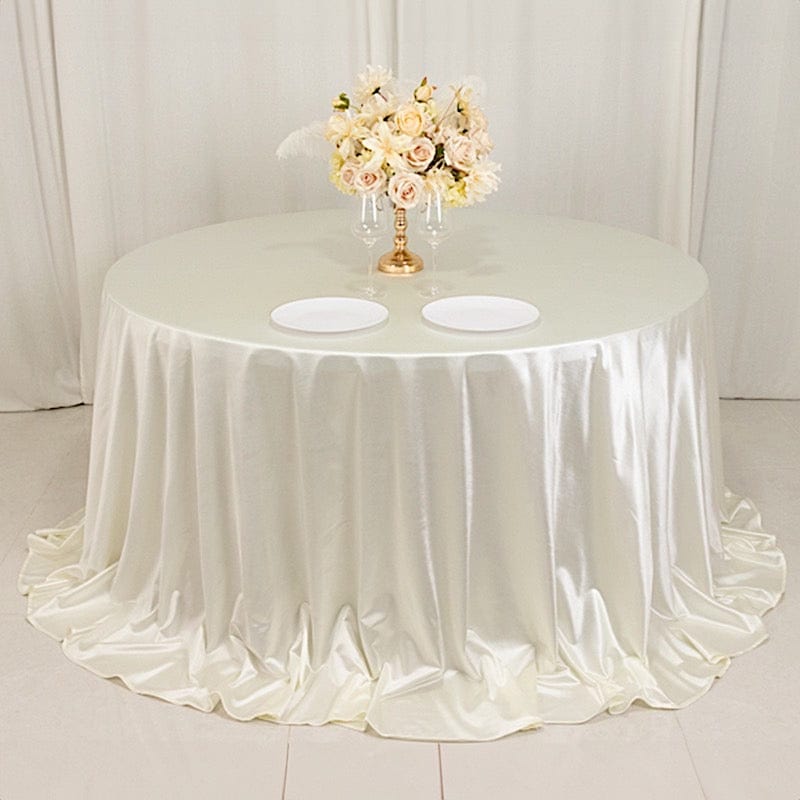 132" Scuba Polyester Round Tablecloth Wedding Table Linens