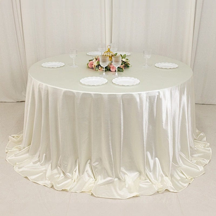 132" Scuba Polyester Round Tablecloth Wedding Table Linens
