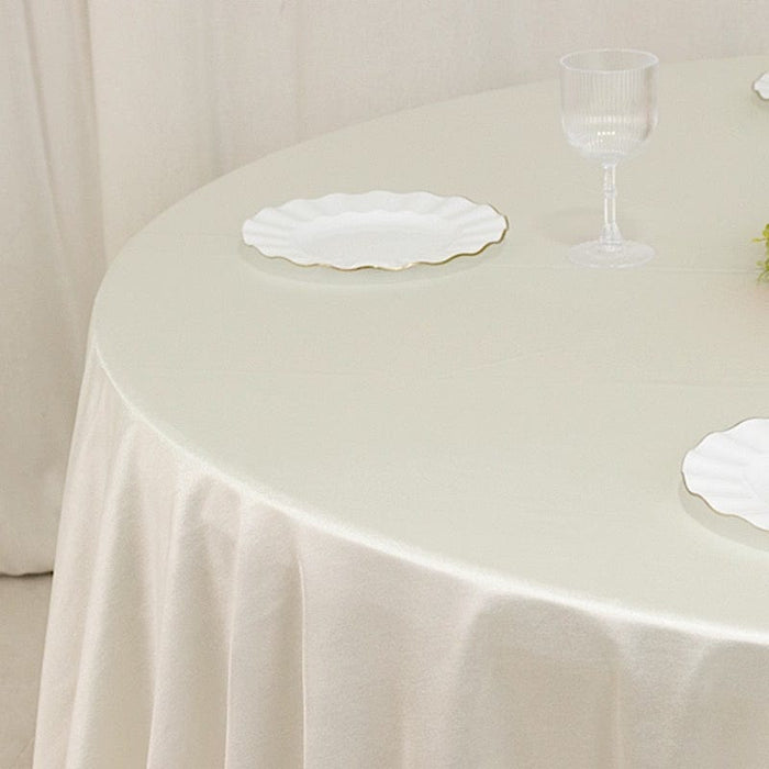 132" Scuba Polyester Round Tablecloth Wedding Table Linens